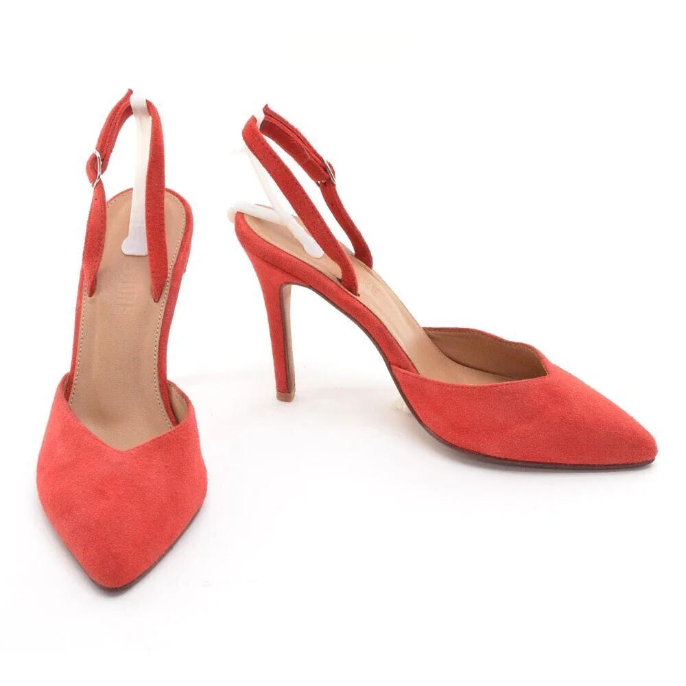 No. 6 Store Poppy Suede Pointed Toe Slingback Pumps 6 M
